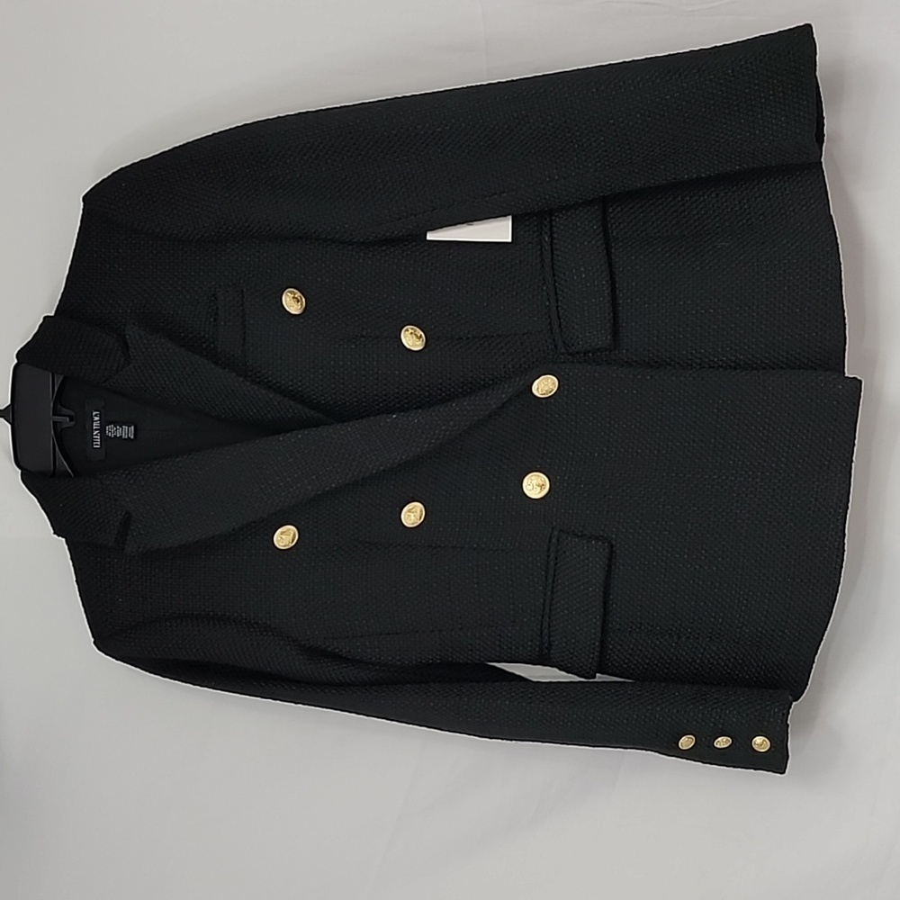 Ellen Tracy Black Double Breasted Boucle Blazer - Picture 13 of 13